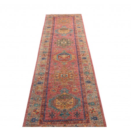 Tappeto Tribal Pakistan bianco beige 77x297