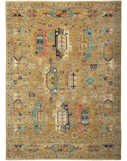 Tappeto Tribal Pakistan marrone grigio 172x233