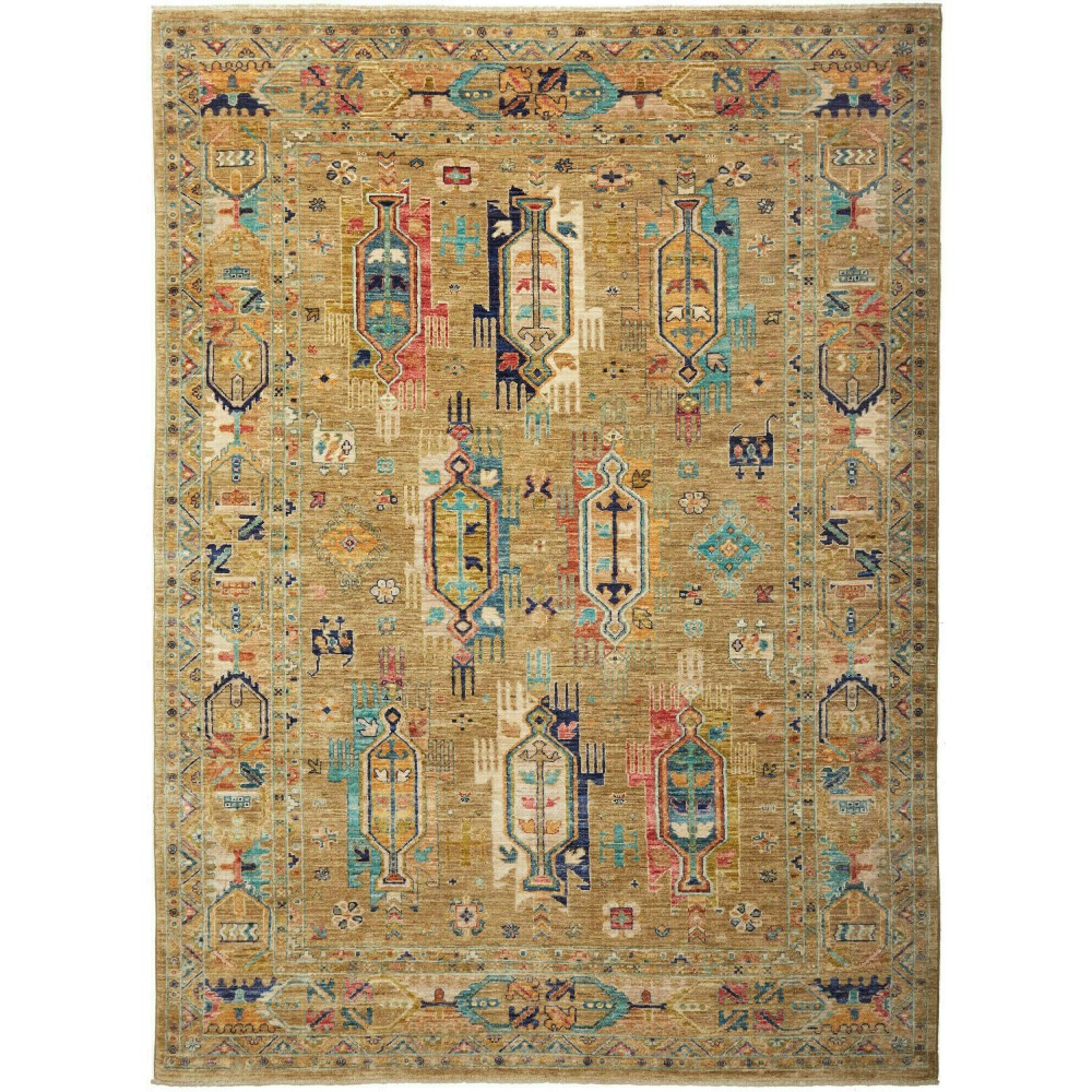 Tappeto Tribal Pakistan marrone grigio 172x233 Tappeto Tribal Pakistan marrone grigio 172x233