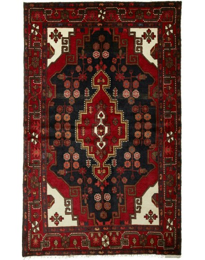 Tappeto Hamadan Persia blu marrone 141x224