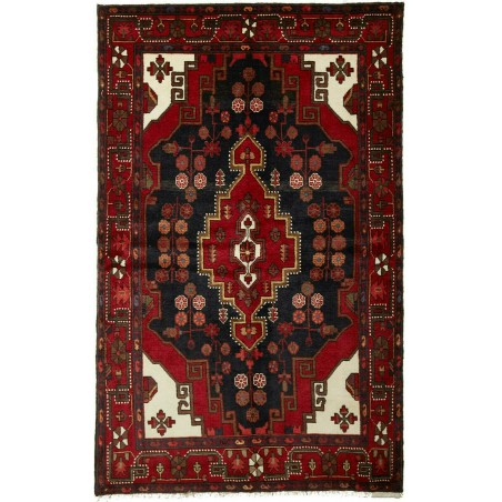 Tappeto Hamadan Persia blu marrone 141x224