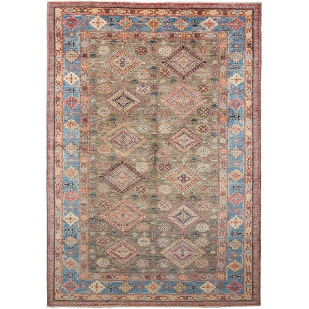 Tappeto Kazak Fine Pakistan marrone bianco 168x237