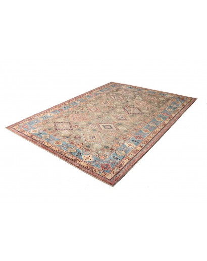 Tappeto Kazak Fine Pakistan marrone bianco 168x237
