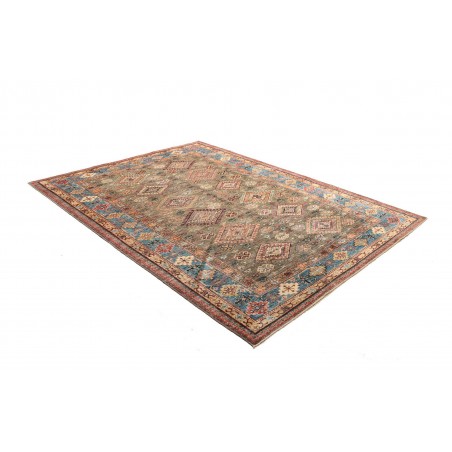 Tappeto Kazak Fine Pakistan marrone bianco 168x237