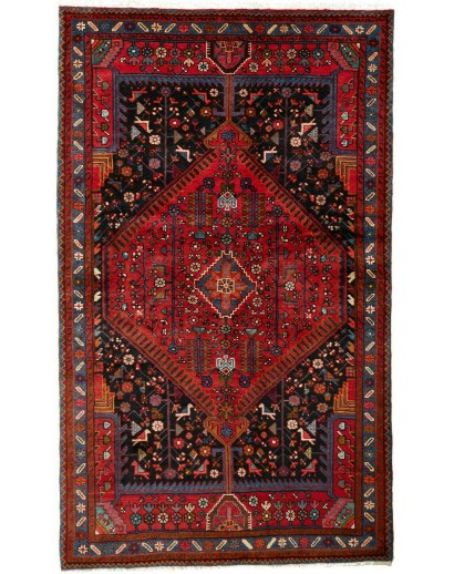 Tappeto Hamadan Persia grigio giallo 135x226