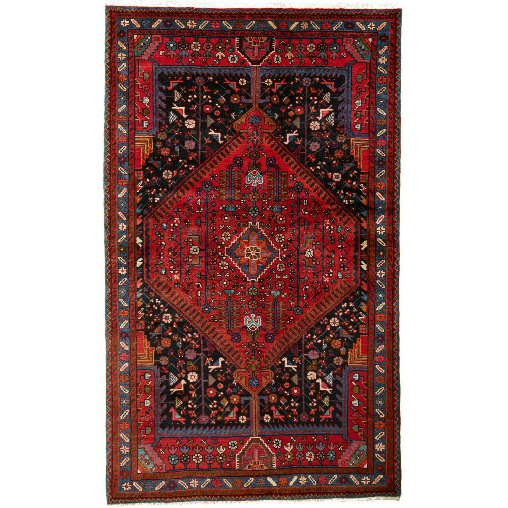 Tappeto Hamadan Persia grigio giallo 135x226 Tappeto Hamadan Persia grigio giallo 135x226