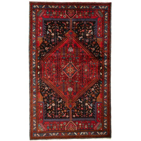 Tappeto Hamadan Persia grigio giallo 135x226