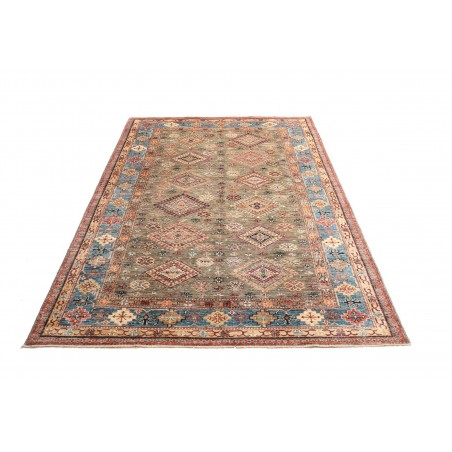 Tappeto Kazak Fine Pakistan marrone bianco 168x237