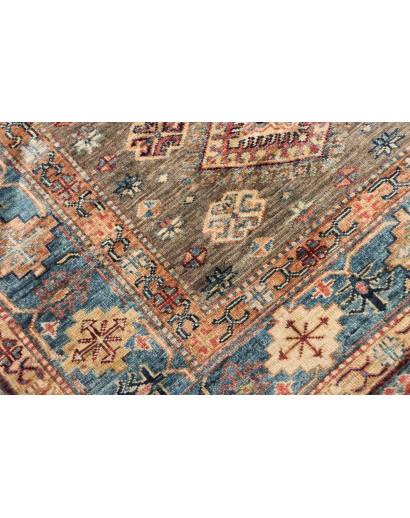 Tappeto Kazak Fine Pakistan marrone bianco 168x237