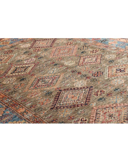 Tappeto Kazak Fine Pakistan marrone bianco 168x237