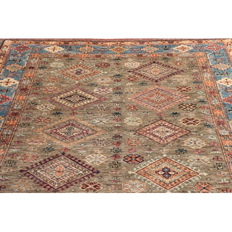 Tappeto Kazak Fine Pakistan marrone bianco 168x237