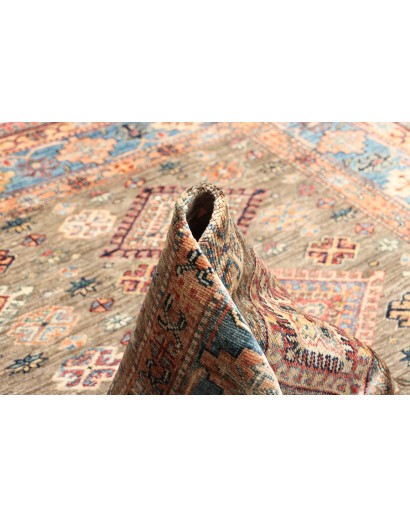Tappeto Kazak Fine Pakistan marrone bianco 168x237