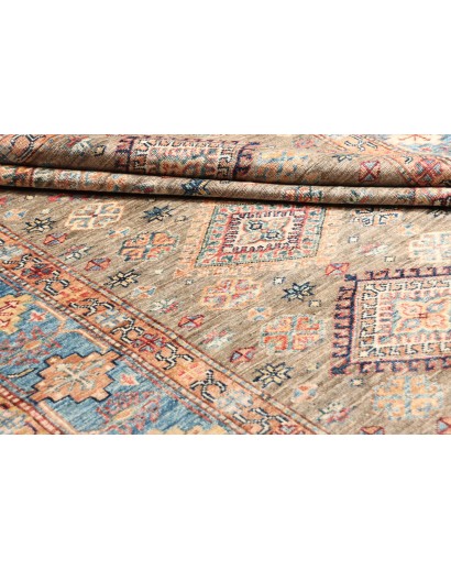 Tappeto Kazak Fine Pakistan marrone bianco 168x237