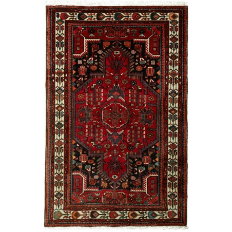 Tappeto Hamadan Persia blu bianco 134x212