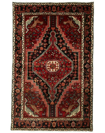 Tappeto Hamadan Persia blu marrone 140x220