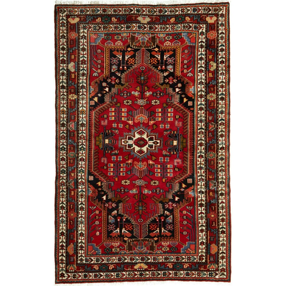 Tappeto Hamadan Persia grigio marrone 133x210 Tappeto Hamadan Persia grigio marrone 133x210
