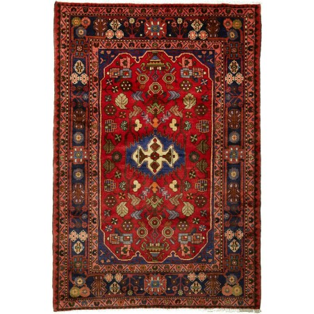 Tappeto Hamadan Persia marrone arancione 140x205