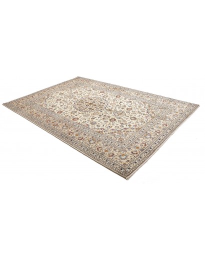 Tappeto Kashan Persia bianco verde 205x312