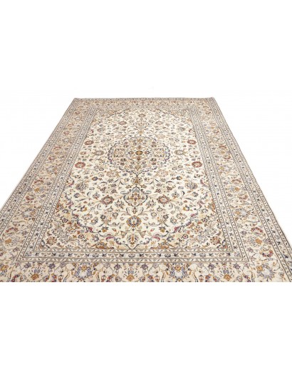 Tappeto Kashan Persia bianco verde 205x312