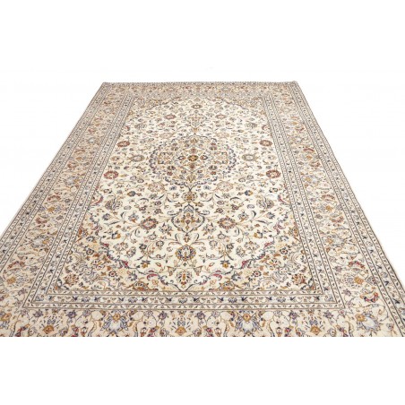 Tappeto Kashan Persia bianco verde 205x312