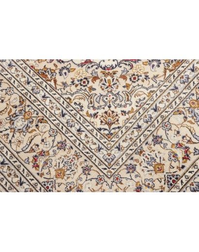 Tappeto Kashan Persia bianco verde 205x312