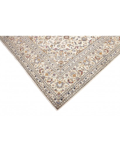 Tappeto Kashan Persia bianco verde 205x312