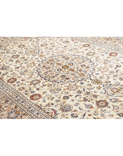 Tappeto Kashan Persia bianco verde 205x312