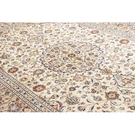 Tappeto Kashan Persia bianco verde 205x312