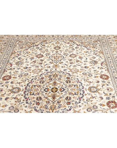 Tappeto Kashan Persia bianco verde 205x312