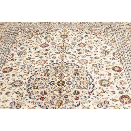 Tappeto Kashan Persia bianco verde 205x312