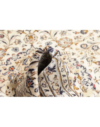 Tappeto Kashan Persia bianco verde 205x312