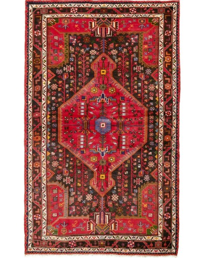 Tappeto Hamadan Persia marrone giallo 137x225