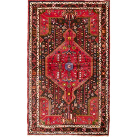 Tappeto Hamadan Persia marrone giallo 137x225