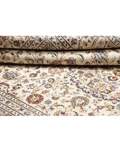 Tappeto Kashan Persia bianco verde 205x312