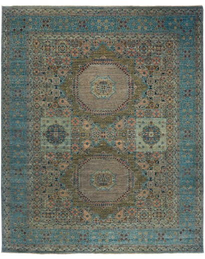 Tappeto Mamlouk Pakistan azzurro beige 245x300
