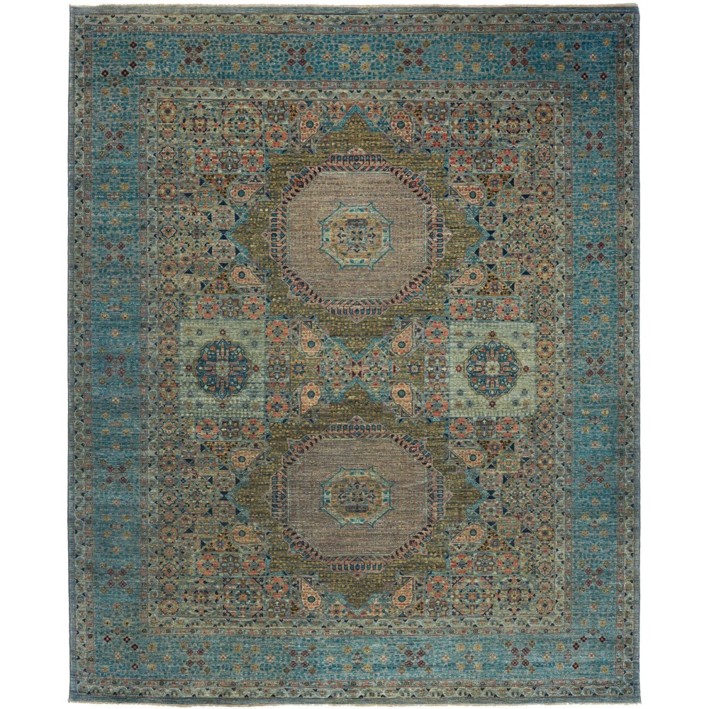 Tappeto Mamlouk Pakistan azzurro beige 245x300 Tappeto Mamlouk Pakistan azzurro beige 245x300