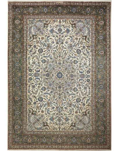 Tappeto Kashan Persia azzurro grigio 254x360