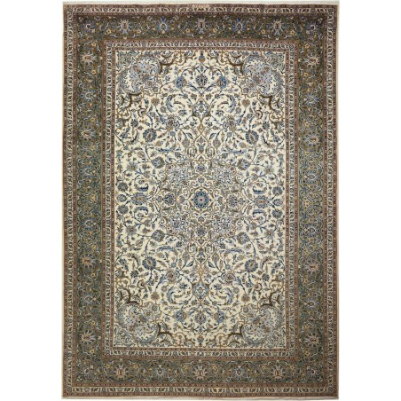 Tappeto Kashan Persia azzurro grigio 254x360