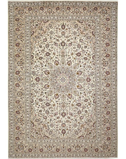 Tappeto Kashan Persia beige grigio 248x358