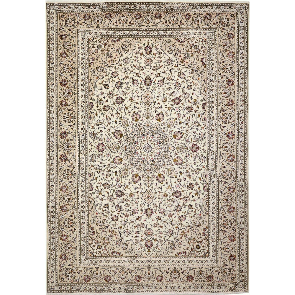 Tappeto Kashan Persia beige grigio 248x358 Tappeto Kashan Persia beige grigio 248x358
