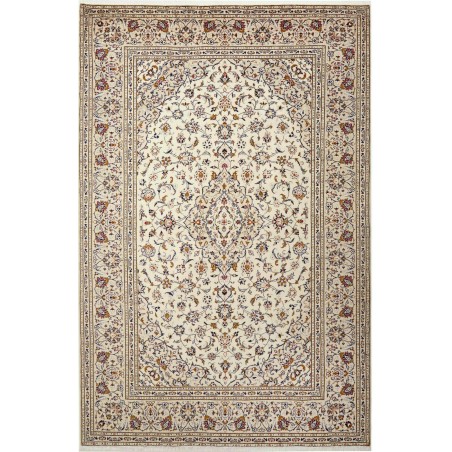 Tappeto Kashan Persia beige grigio 202x305
