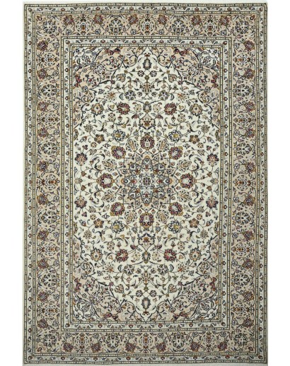 Tappeto Kashan Persia beige grigio 202x298