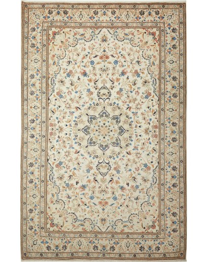 Tappeto Kashan Persia beige grigio 200x312