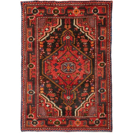 Tappeto Hamadan Persia grigio giallo 89x127