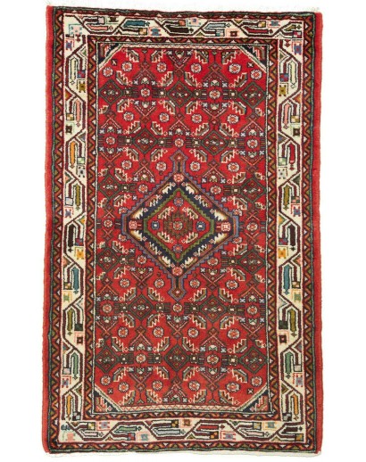 Tappeto Hamadan Persia marrone giallo 85x133