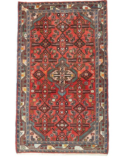 Tappeto Hamadan Persia verde rosso 80x130