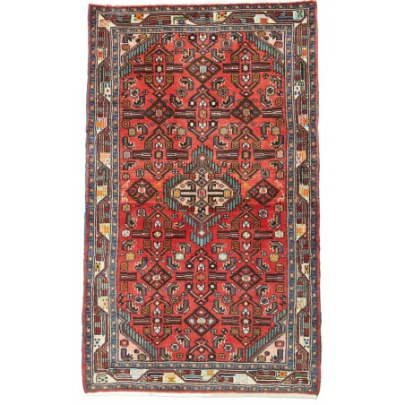 Tappeto Hamadan Persia verde rosso 80x130