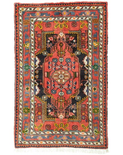 Tappeto Hamadan Persia marrone bianco 78x123