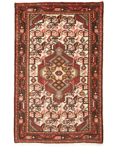 Tappeto Hamadan Persia rosso beige 78x125
