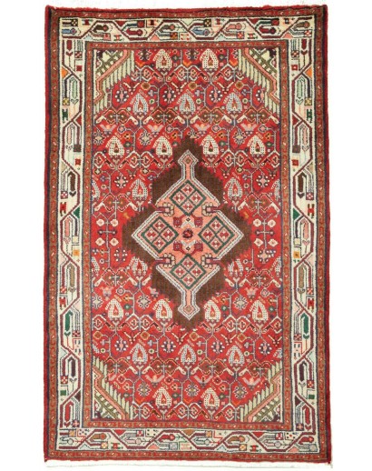 Tappeto Hamadan Persia marrone giallo 80x129